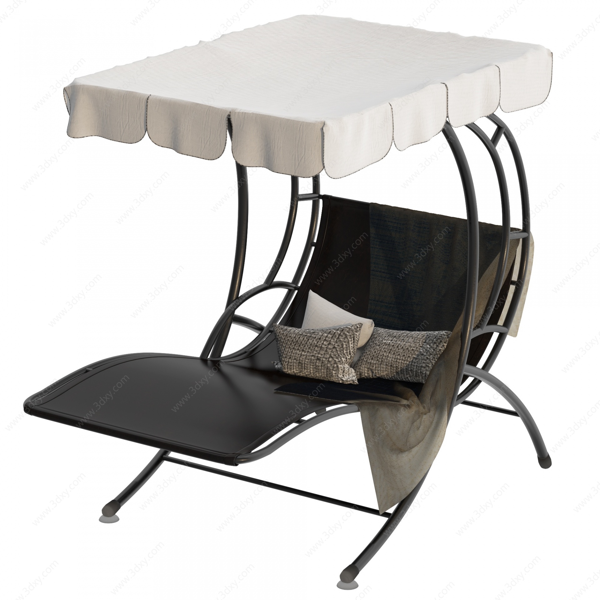 现代户外沙滩椅阳光椅3D模型