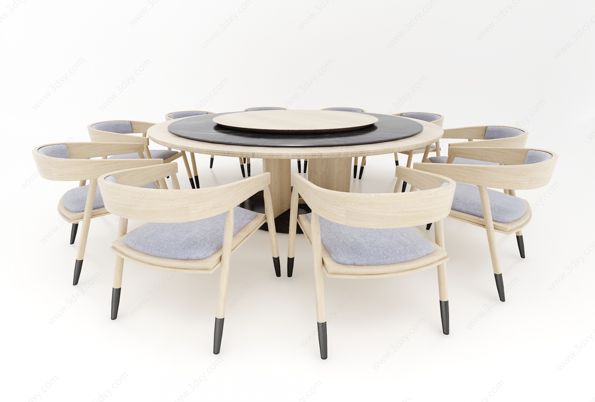 餐厅圆桌3D模型
