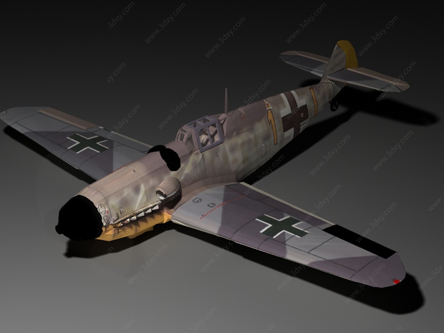 Bf109G6鲨鱼战斗机3D模型
