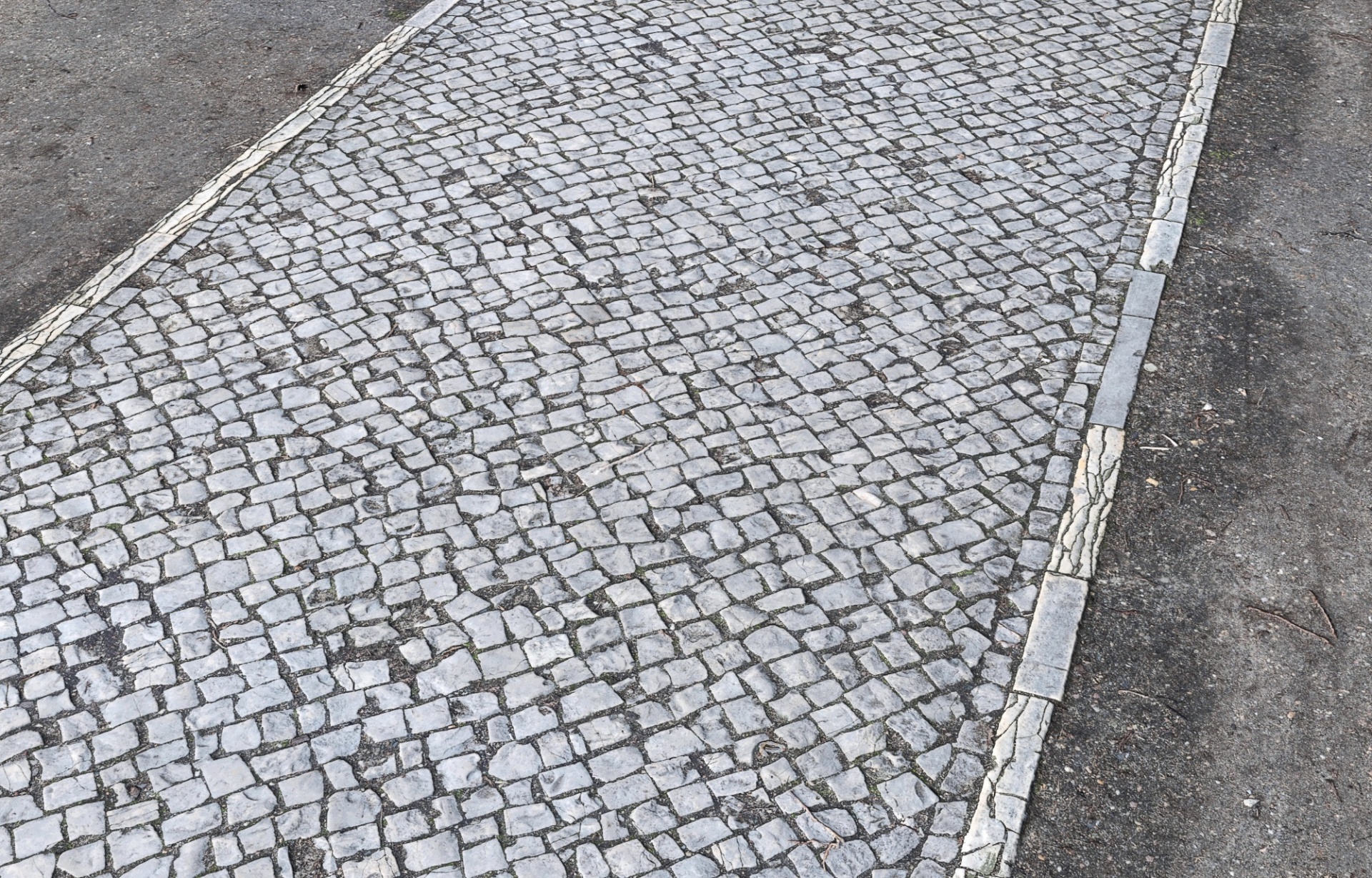 现代石头路砖块路土路道路3D模型