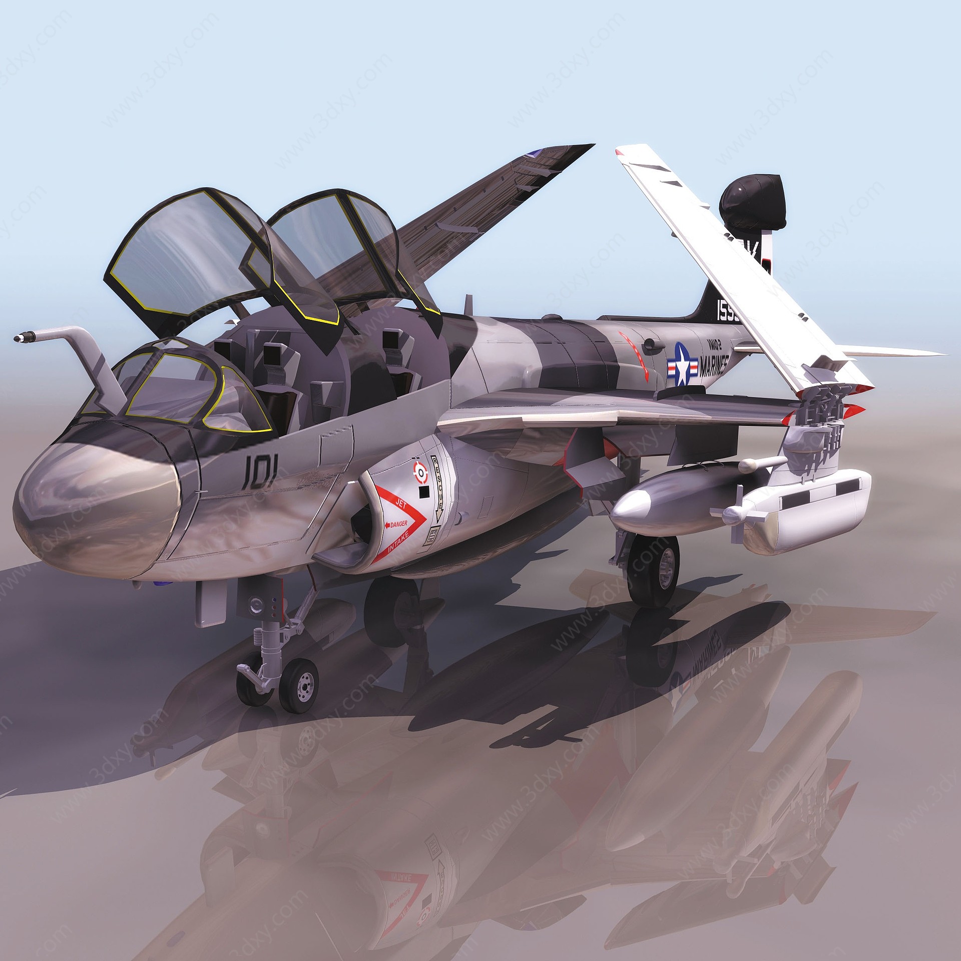 EA_6B折叠战斗机3D模型