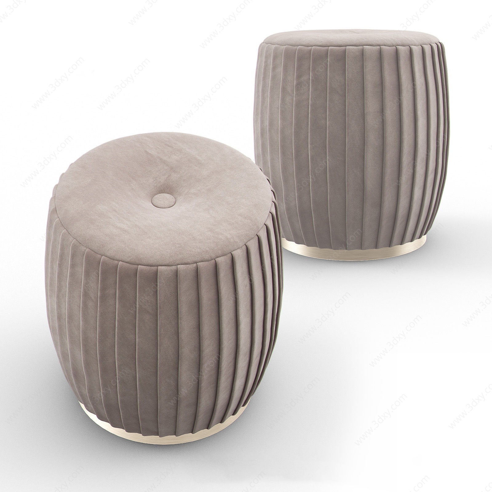 意大利布艺沙发凳凳子3D模型