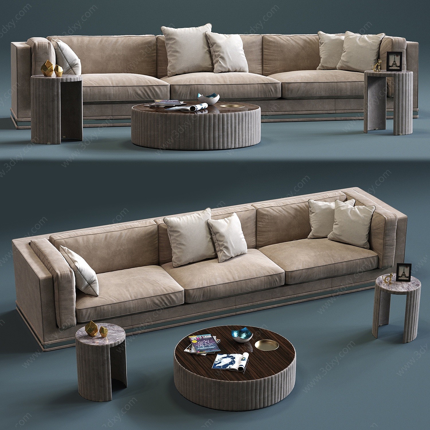 意大利LONGHI沙发3D模型