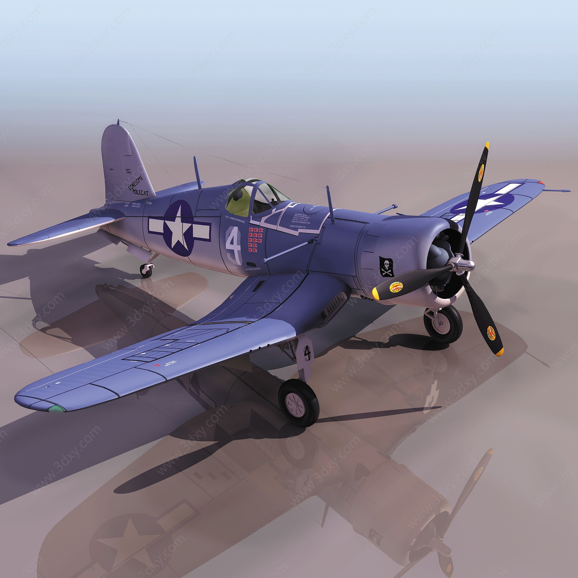 F4U1战斗机3D模型