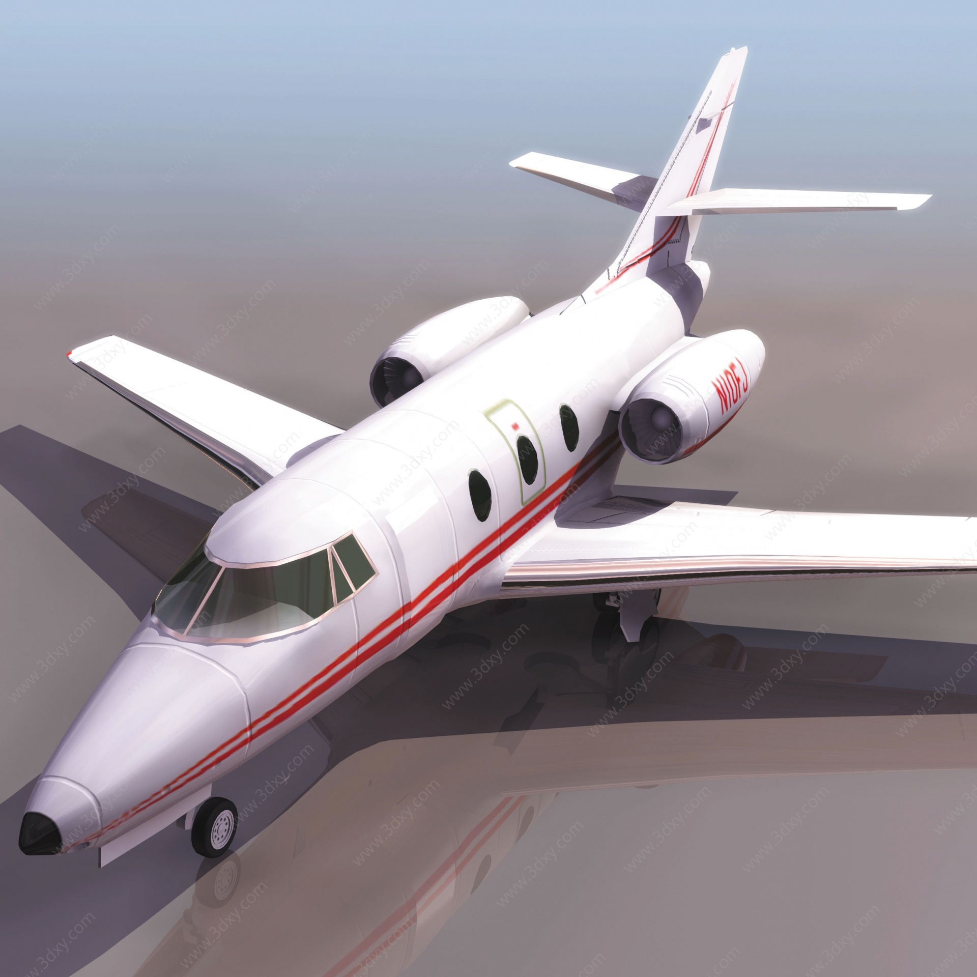 FALCON10私人飞机3D模型