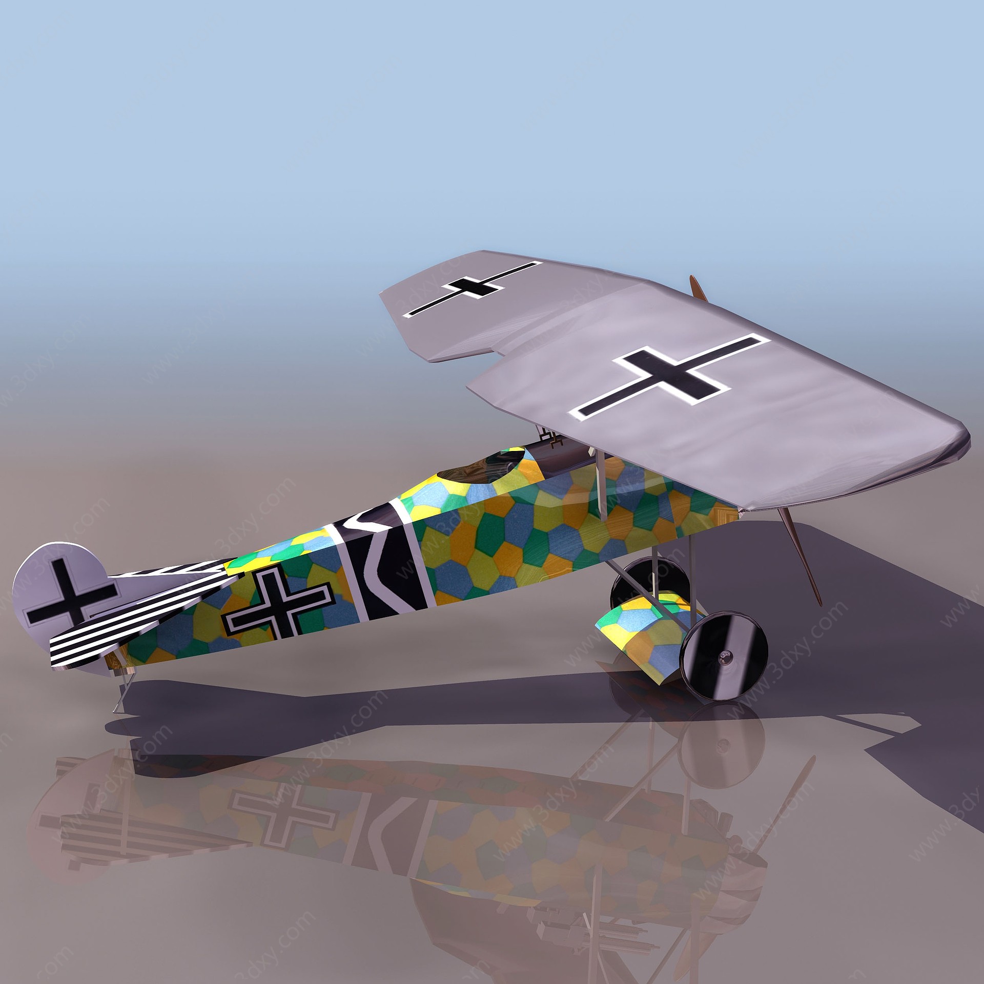 FOKERD7一战飞机3D模型