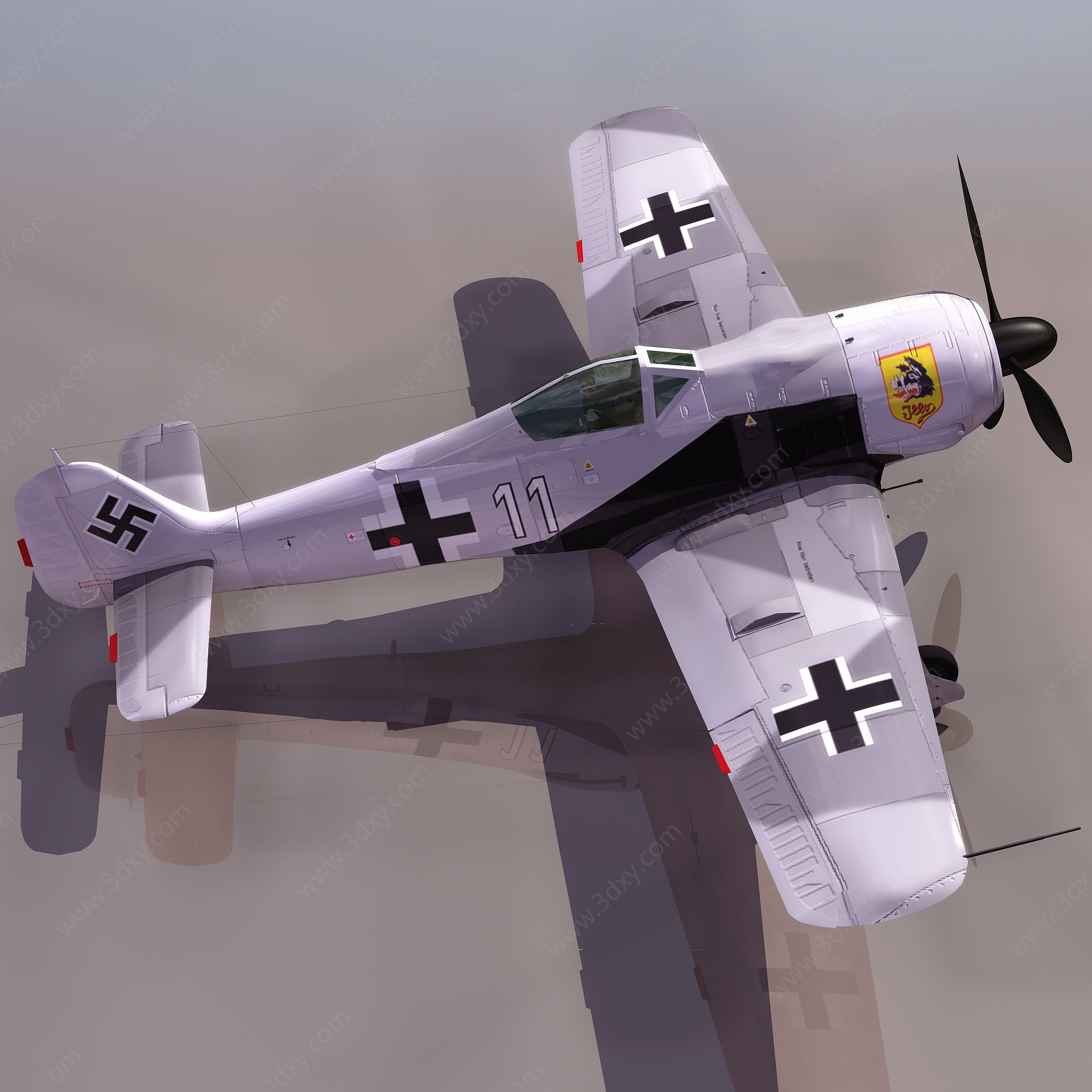 FW190_F8德军飞机3D模型