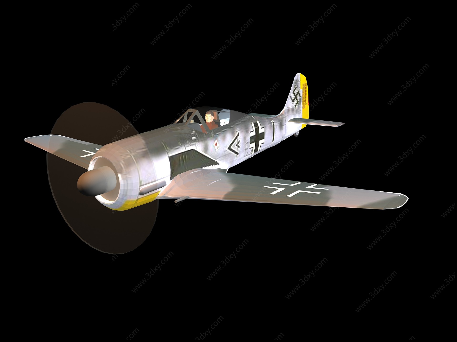 Fw190A3飞机3D模型