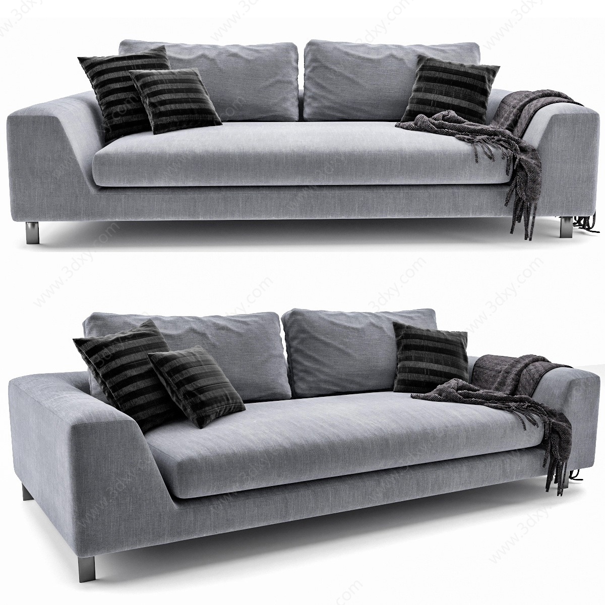 现代Minotti双人沙发3D模型