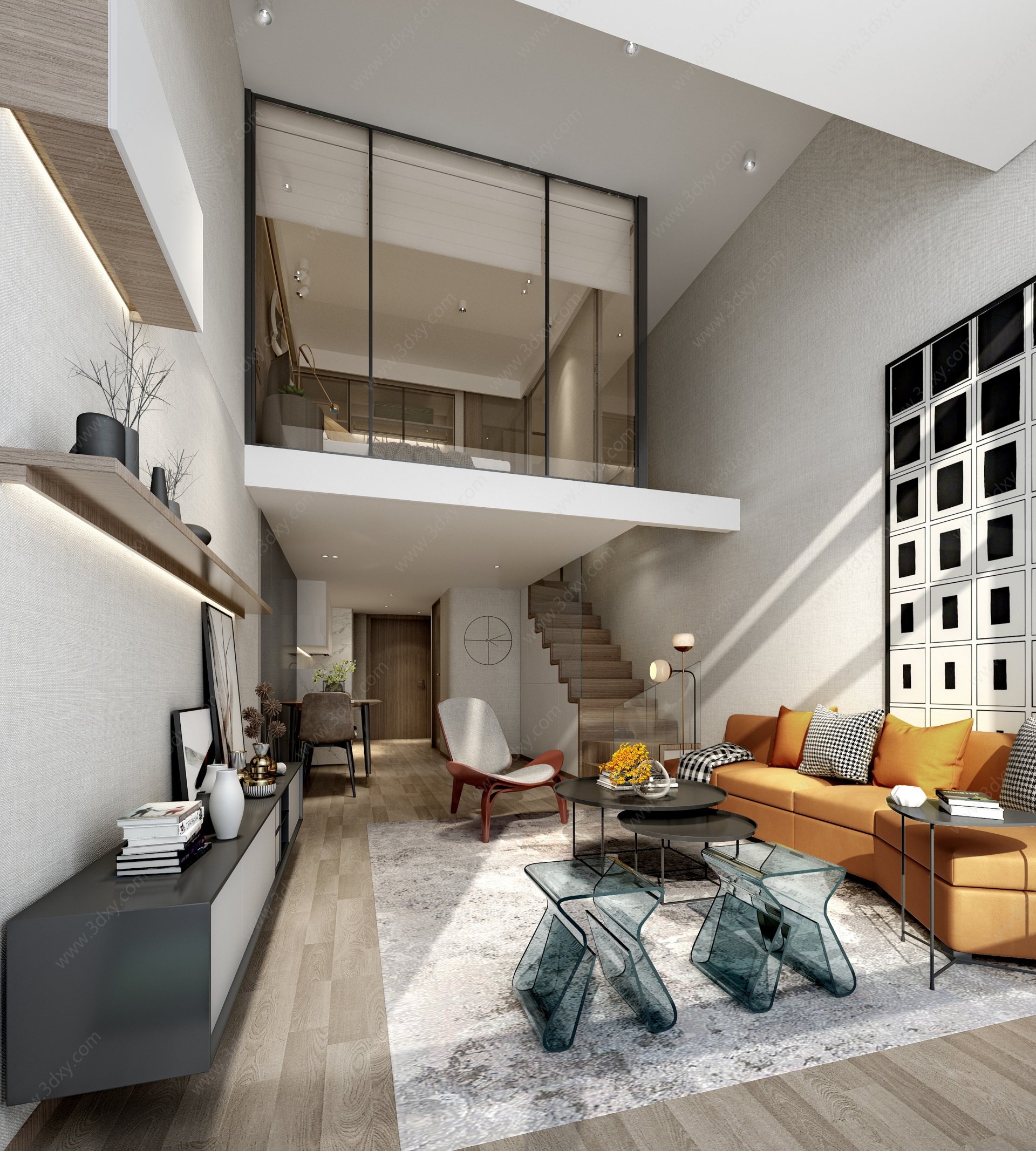 单身loft公寓3D模型