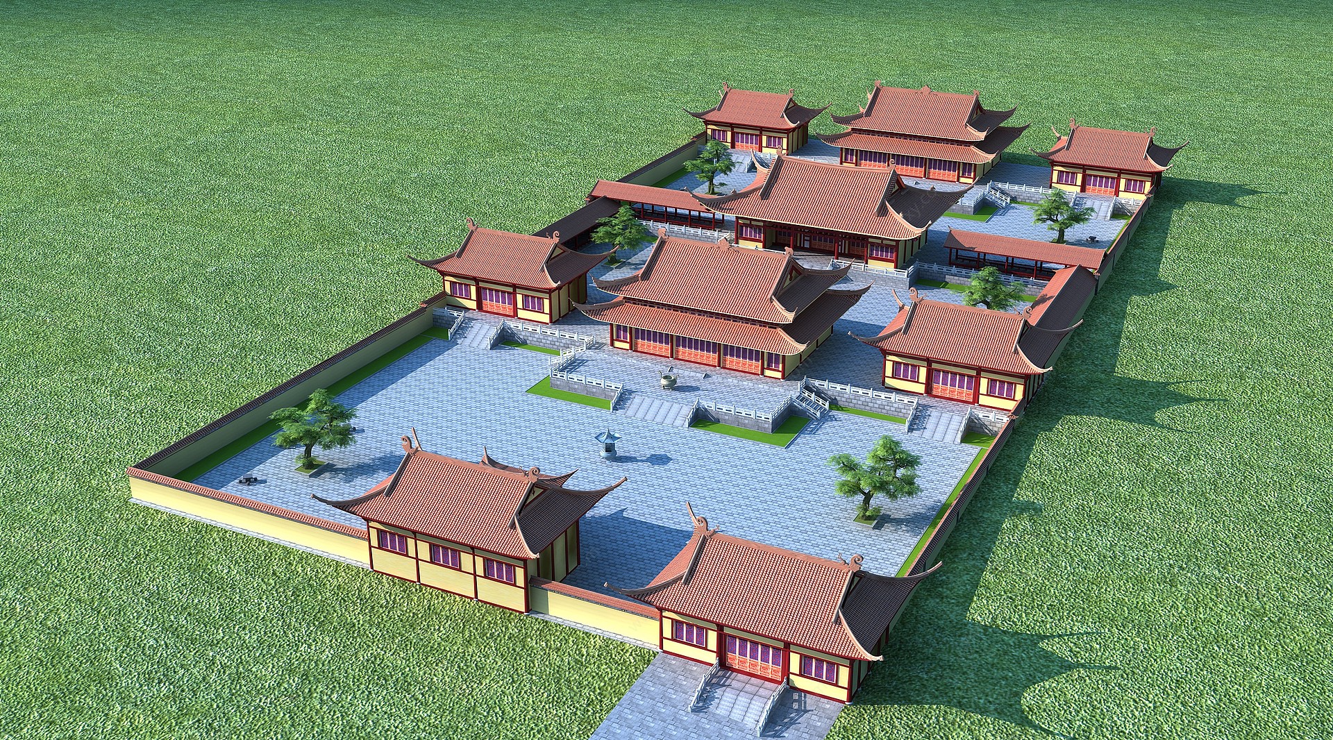 古建寺院3D模型