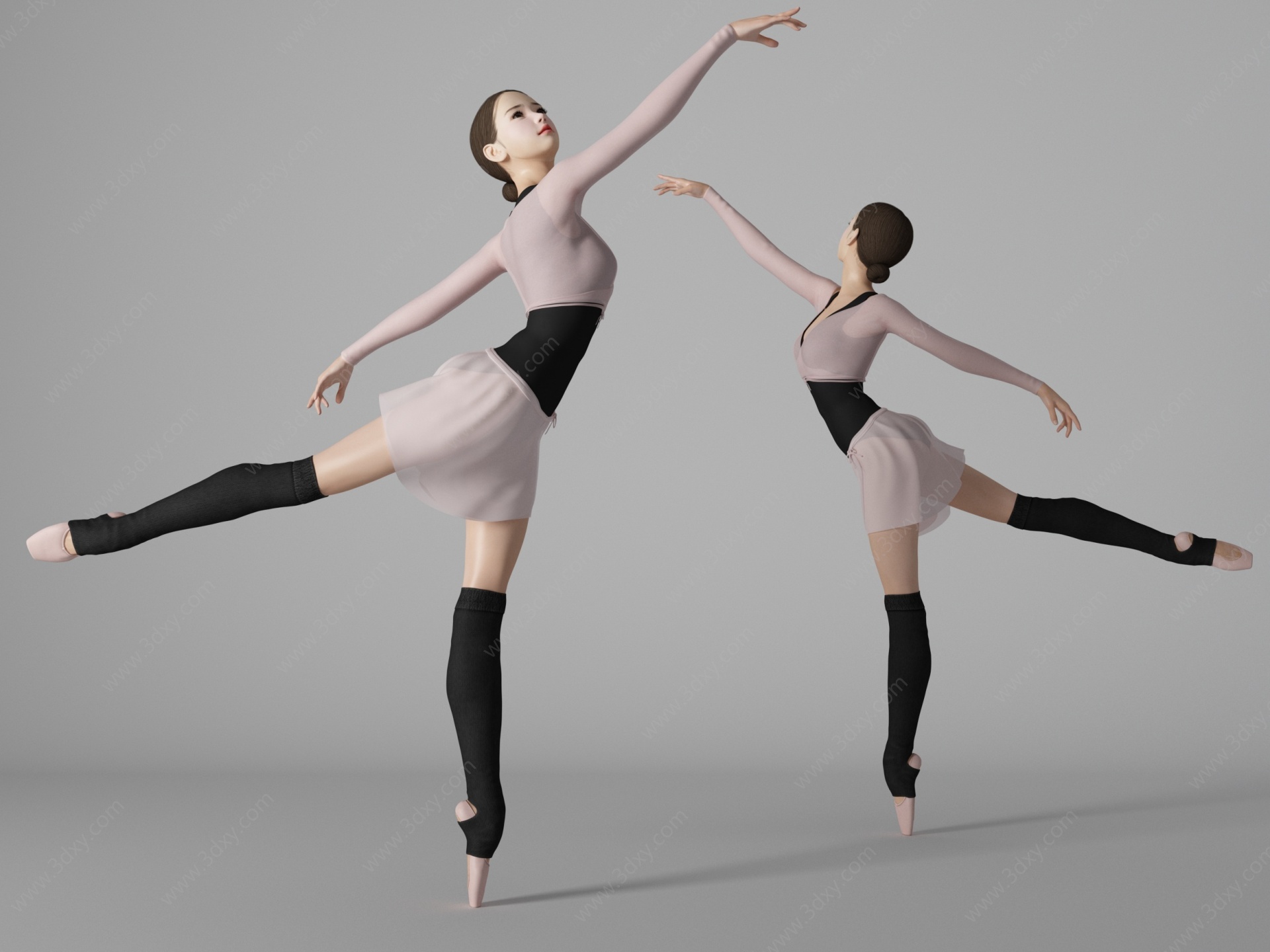 芭蕾舞蹈美女人物3D模型