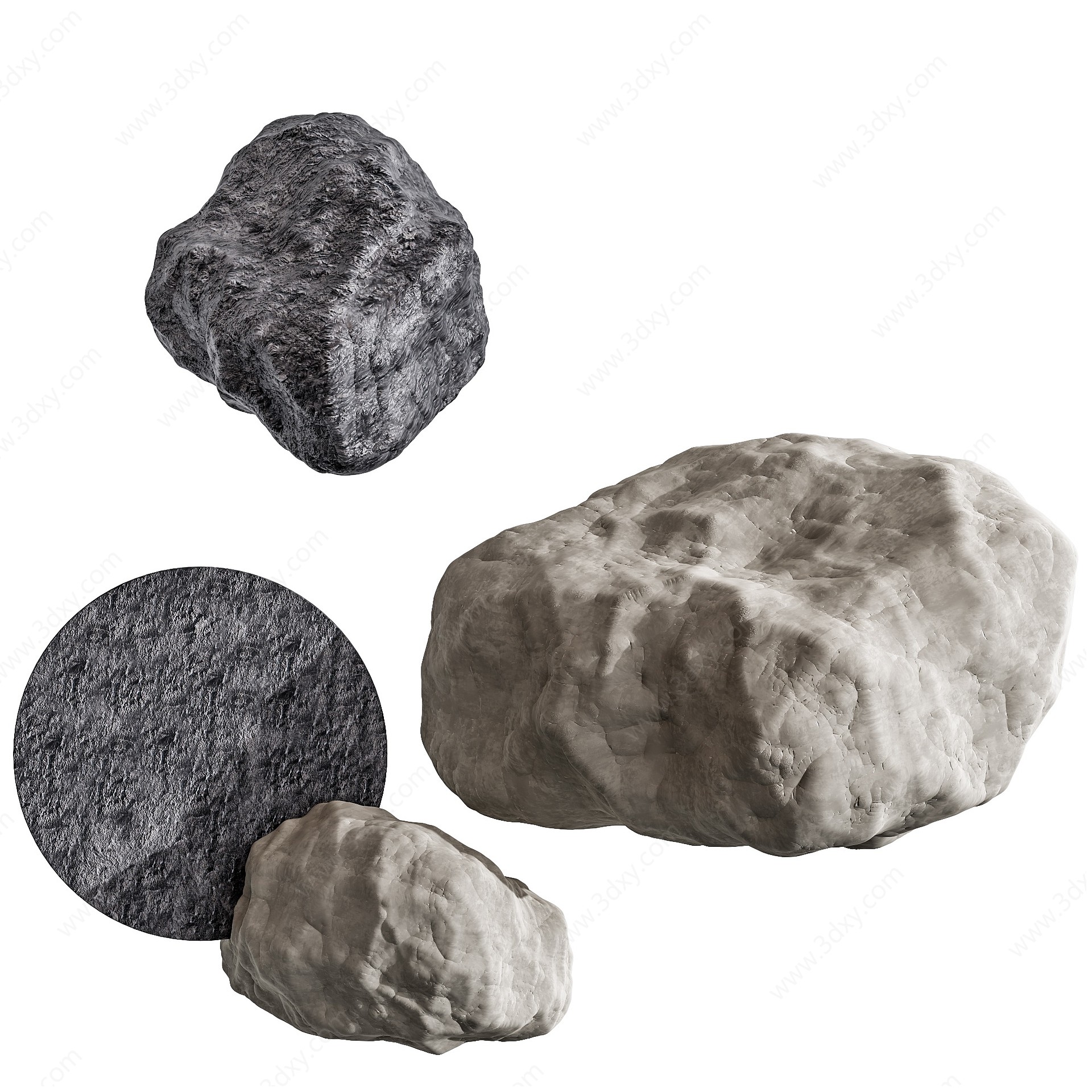 石头岩石3D模型
