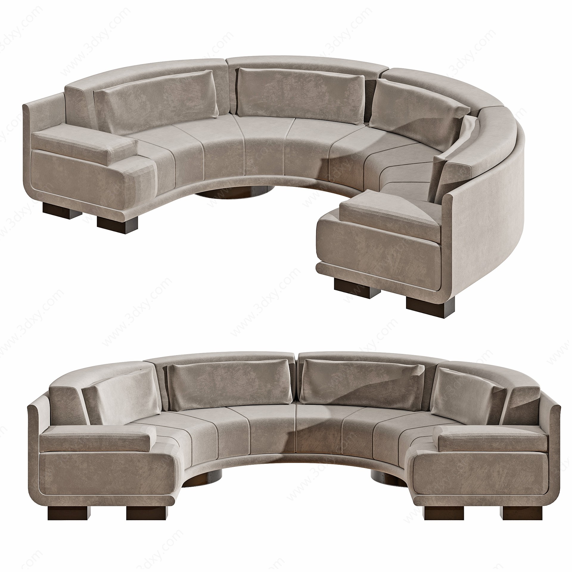 现代圆弧沙发3D模型