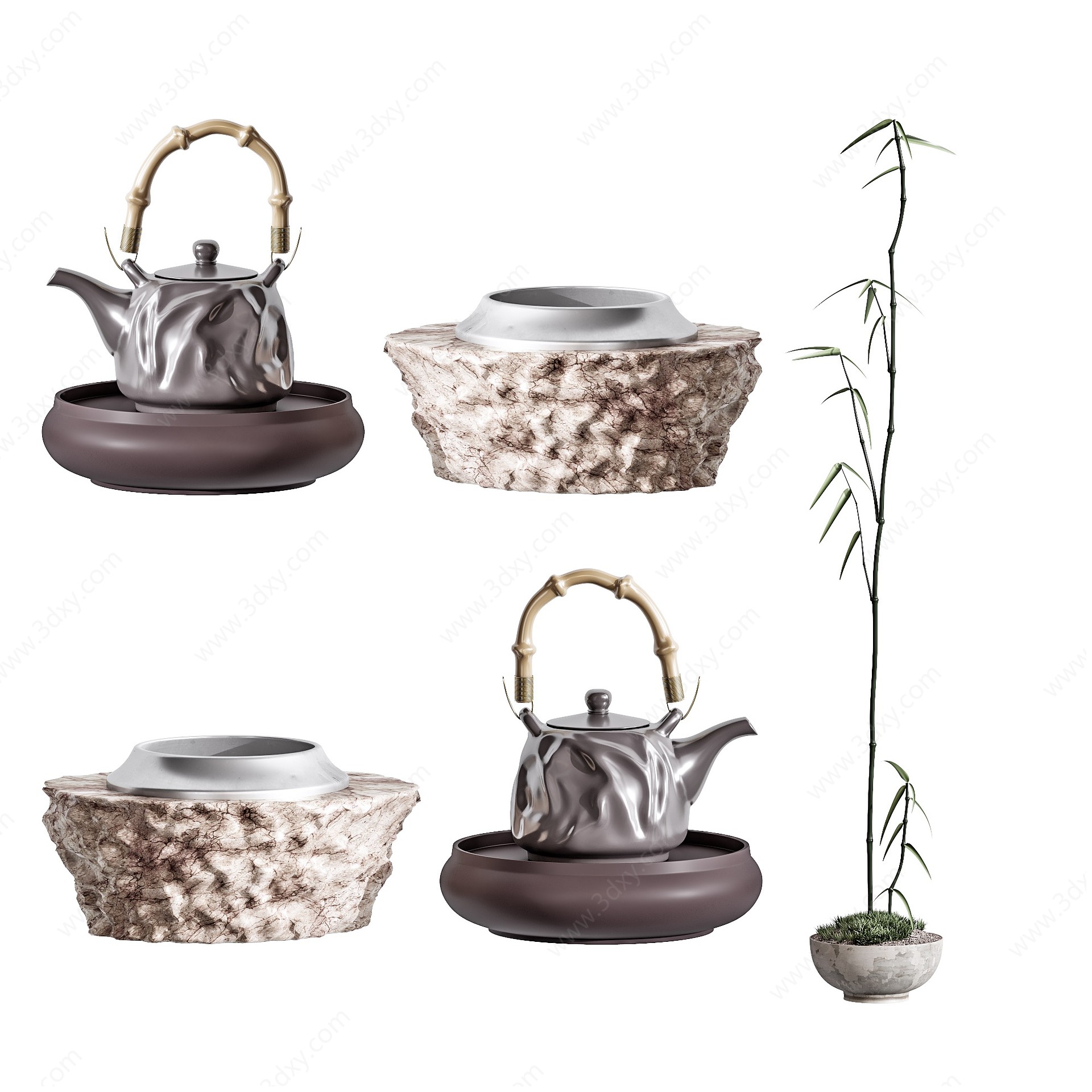 新中式茶具茶壶3D模型