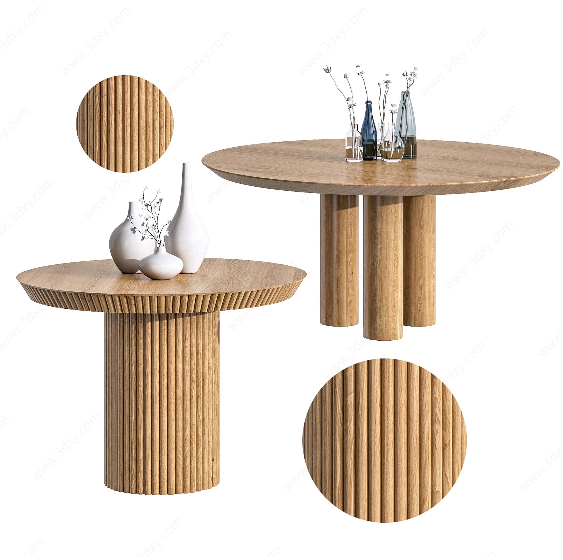 北欧餐桌组合3D模型