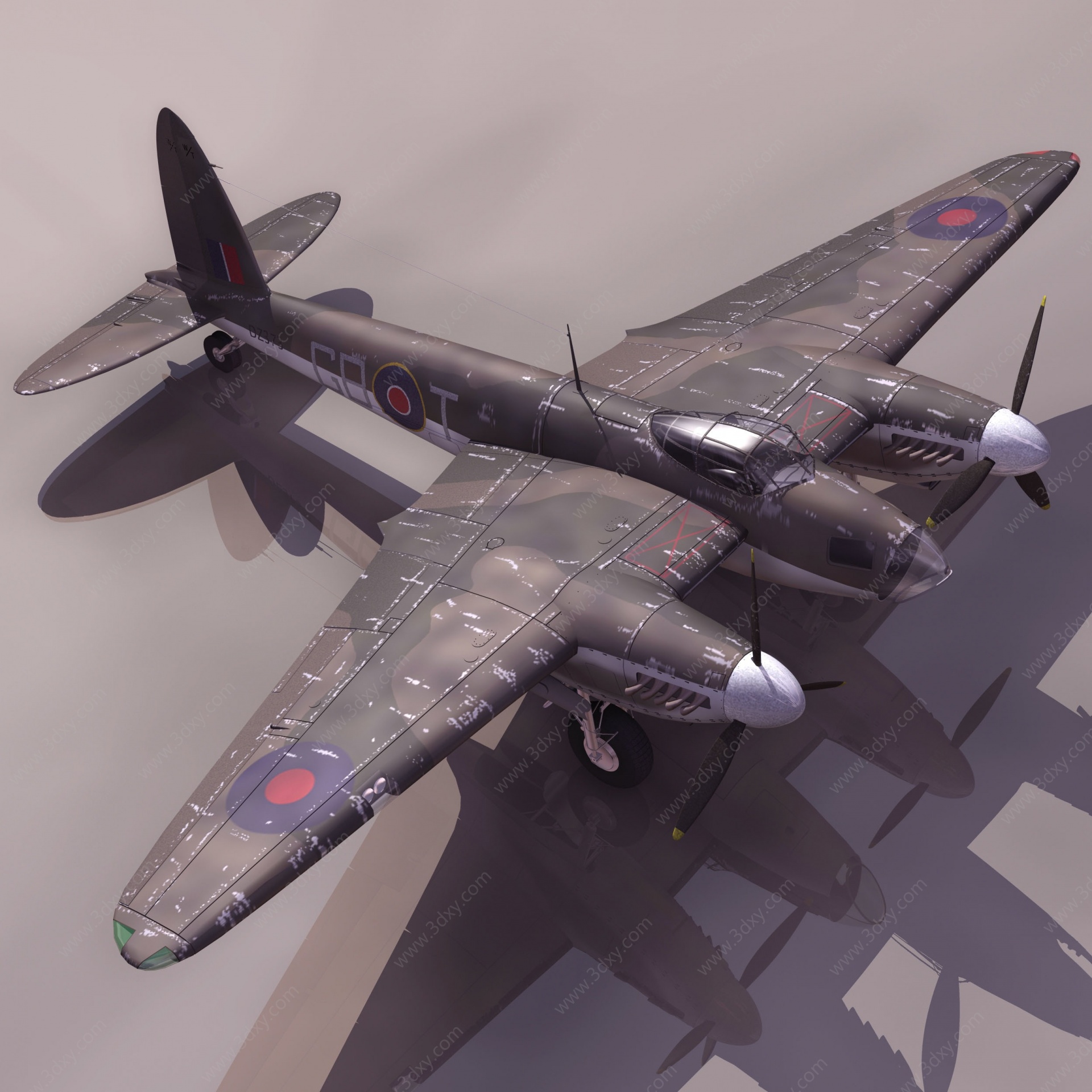 MOSQUITO轰炸机3D模型
