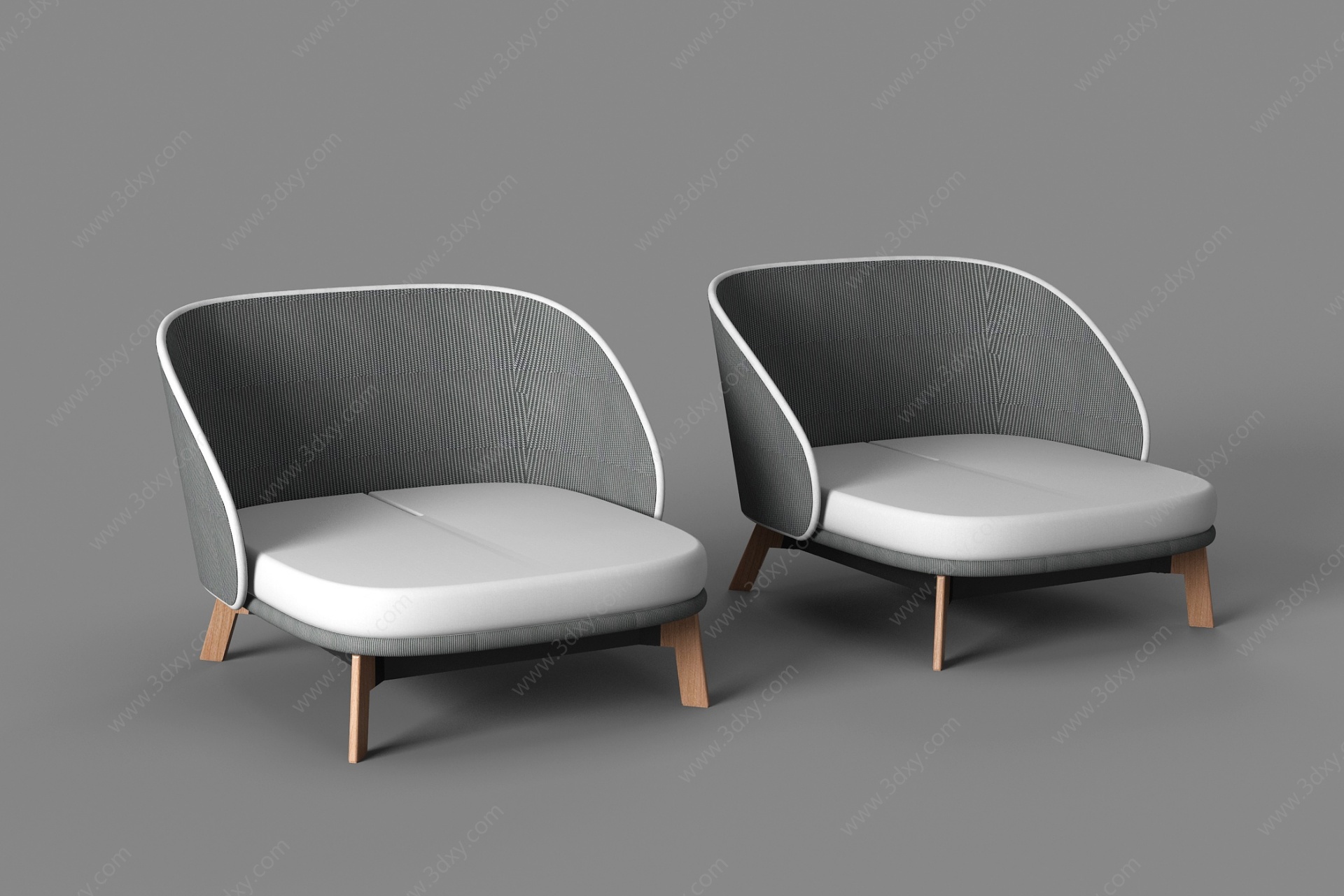 现代单人休闲座椅3D模型