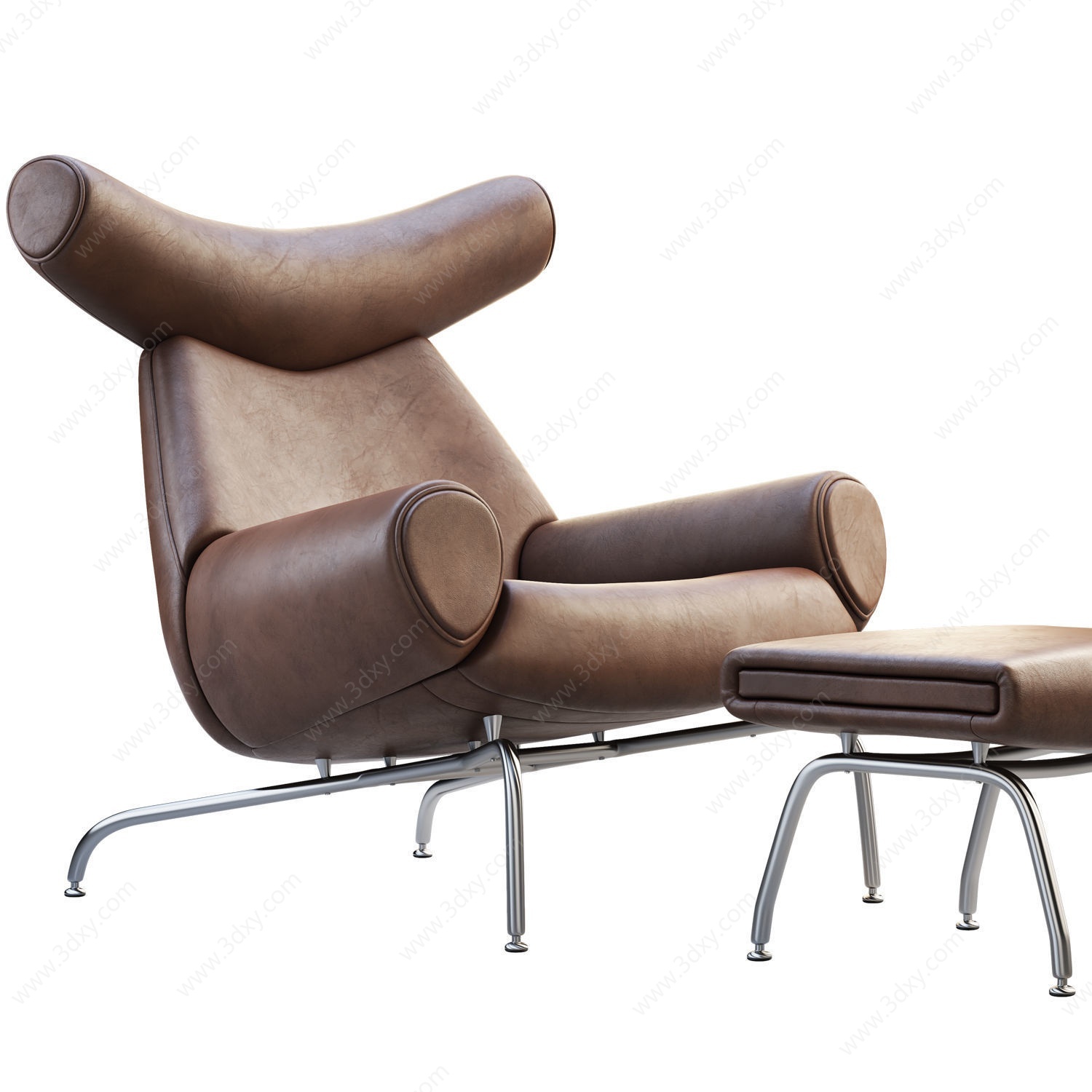 现代休闲躺椅3D模型