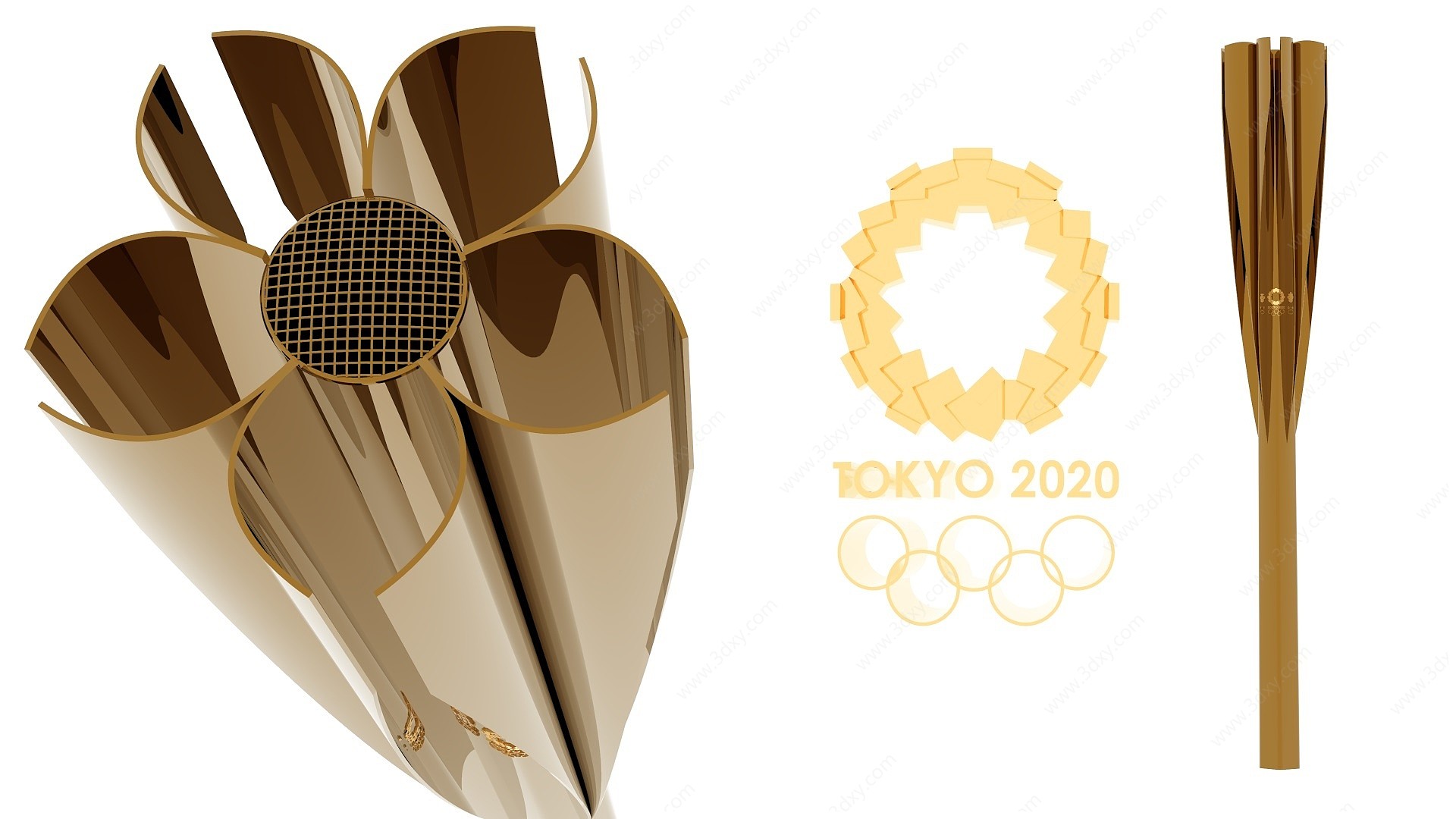 东京奥运火炬3D模型