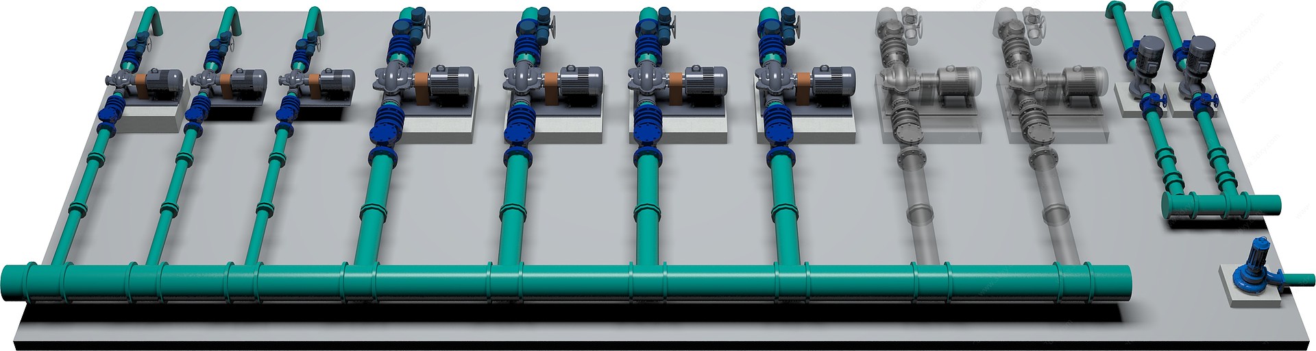 再生水泵房3D模型