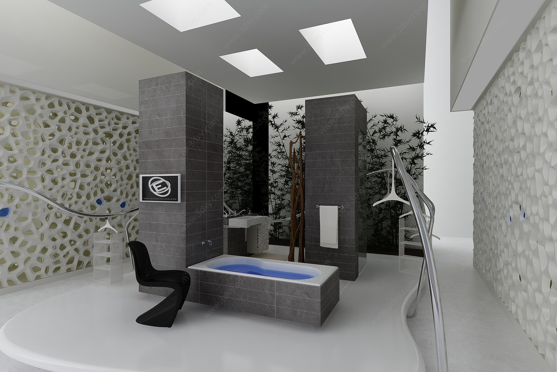 现代洗浴卫生间3D模型