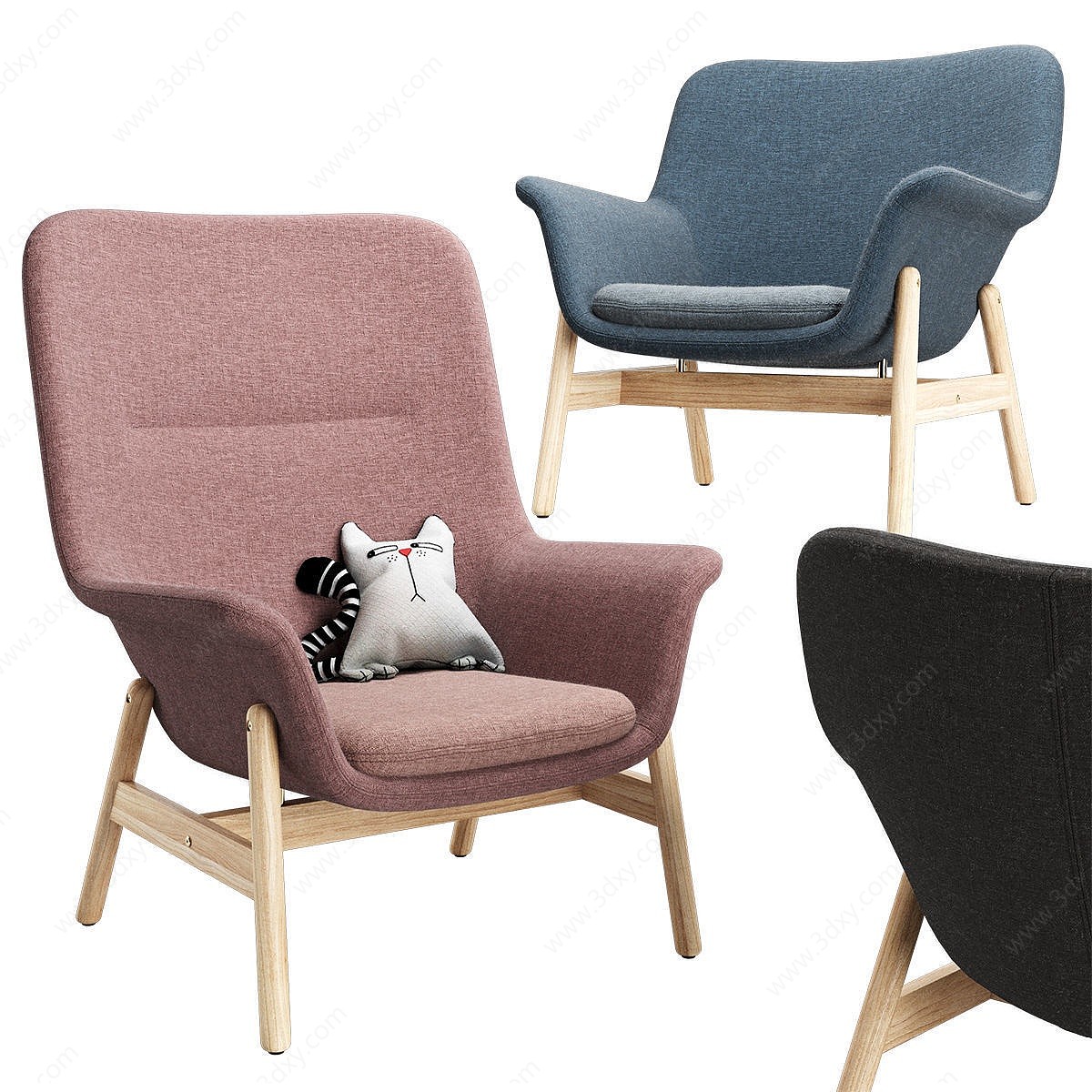 IKEA现代休闲椅子3D模型