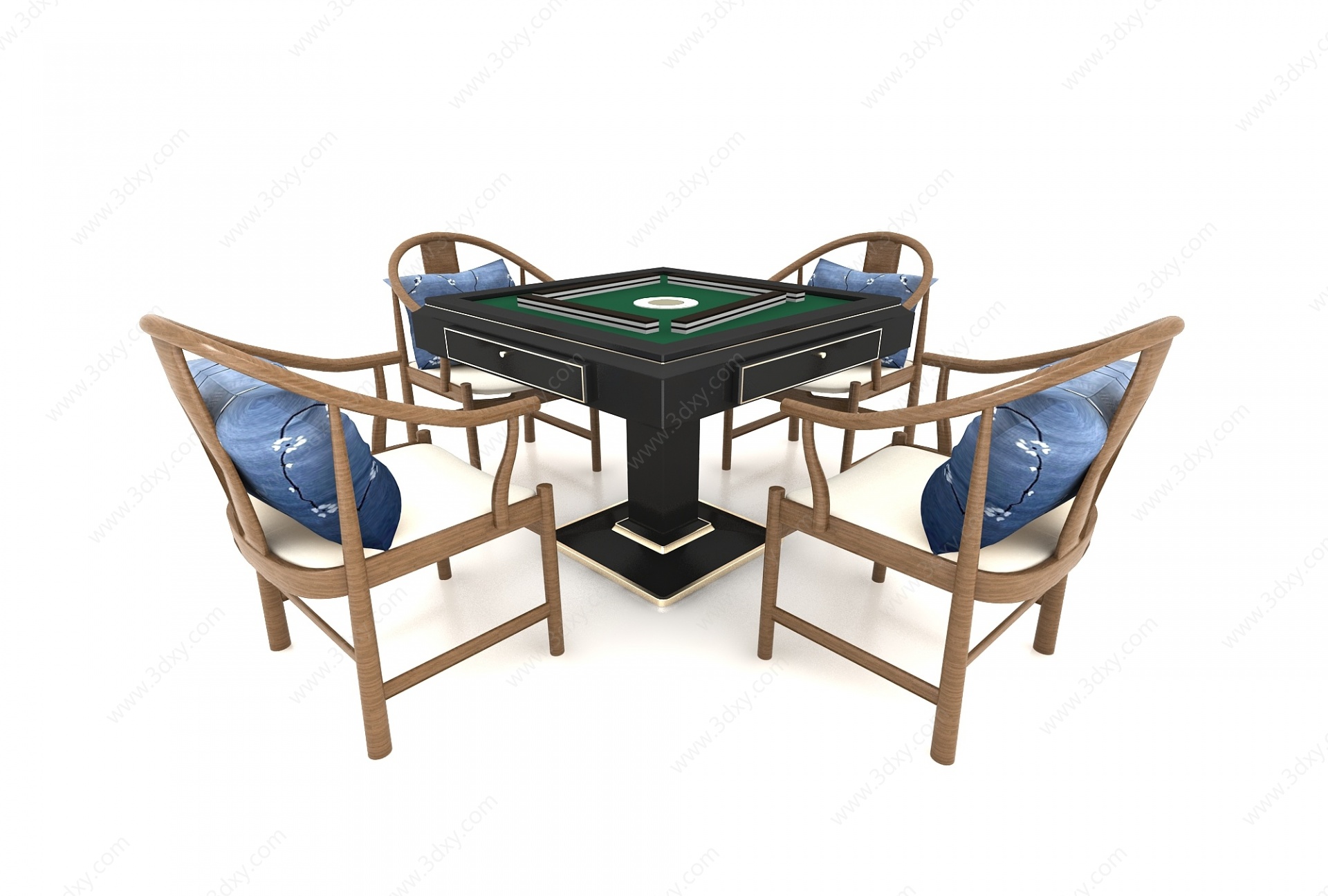 休闲桌麻将桌3D模型
