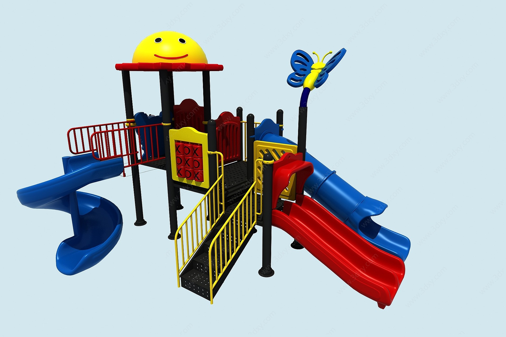 儿童滑梯儿童公园3D模型
