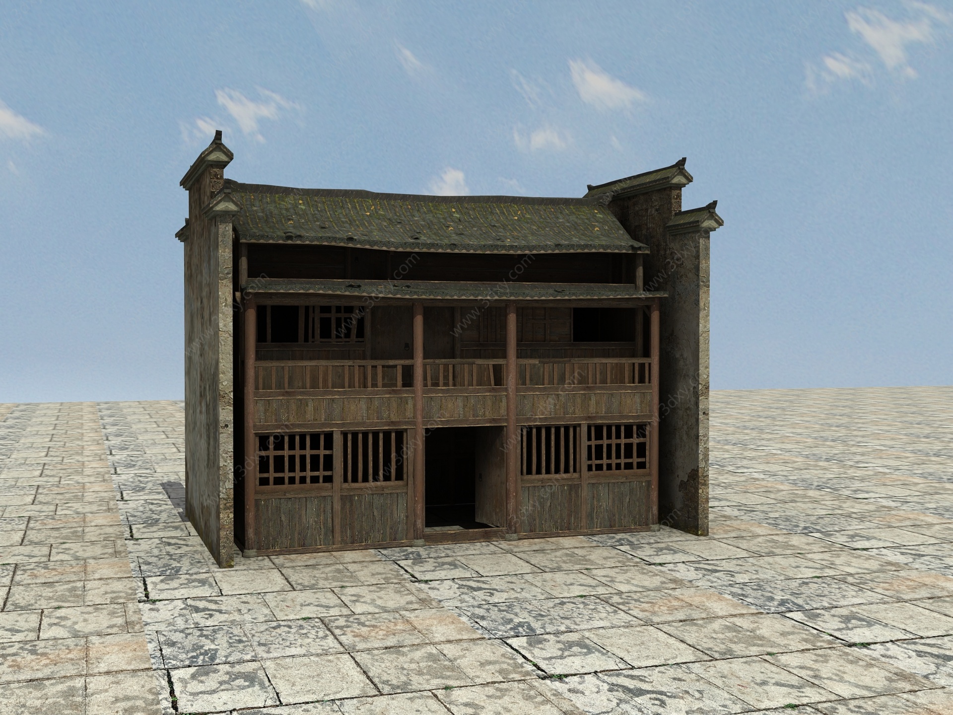 中国文化木房子3D模型