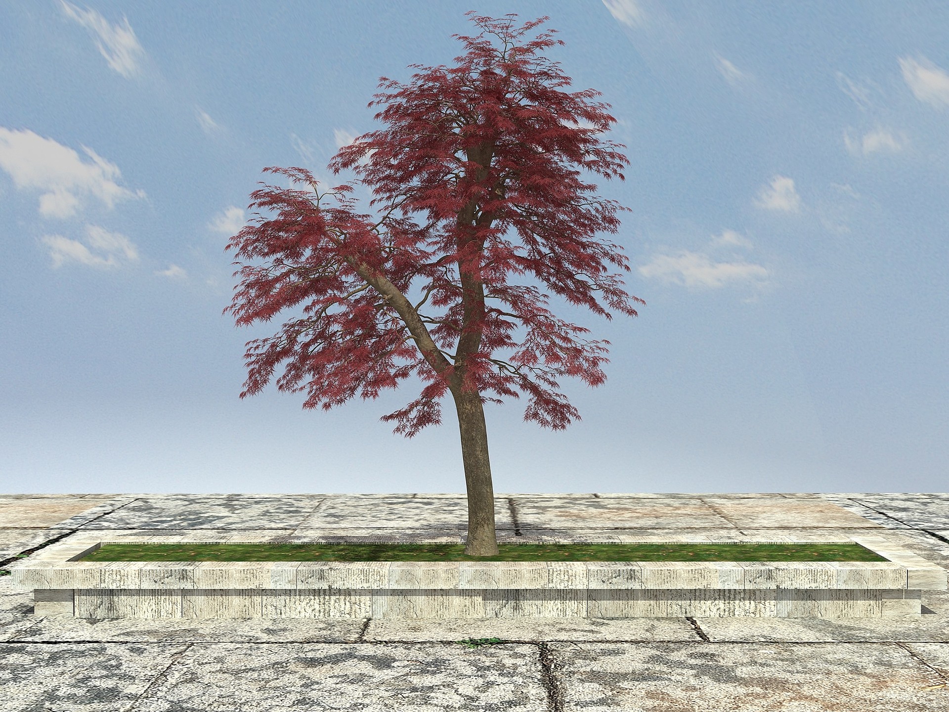 有造形大树植物3D模型