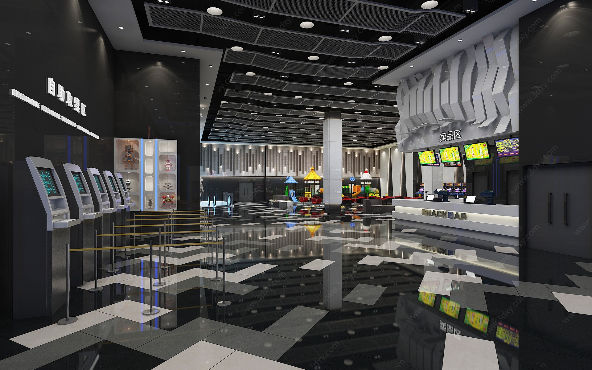 电影院大厅3D模型
