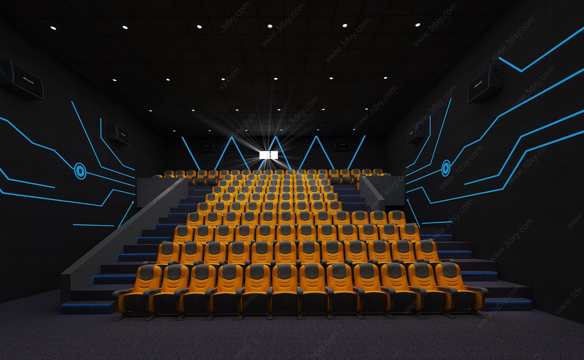 电影院放映厅3D模型