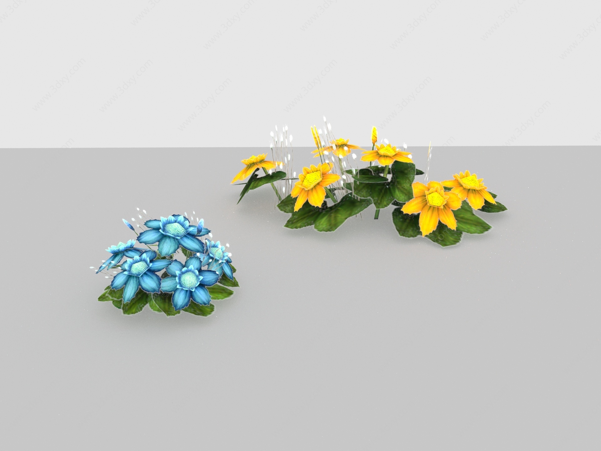 现代植物花草野花野草3D模型