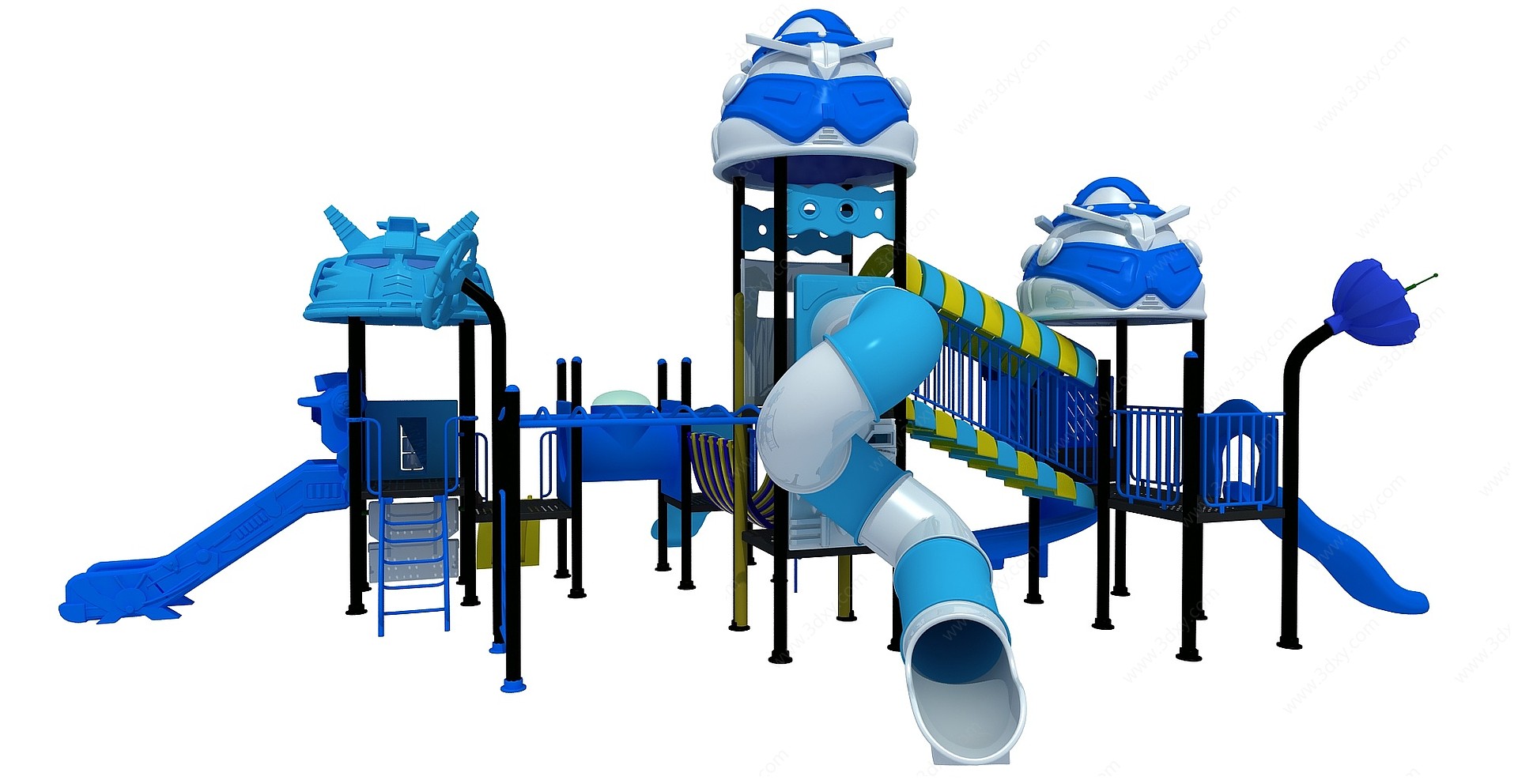 机器人滑梯儿童设施3D模型