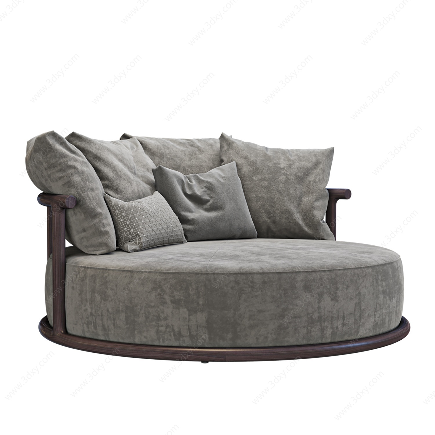 现代圆形单人沙发3D模型