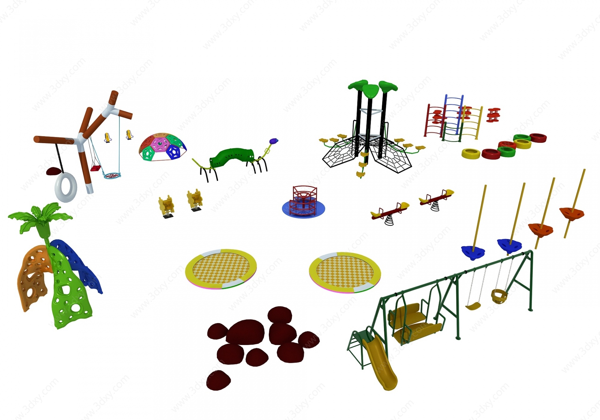 攀爬小玩具儿童设施3D模型