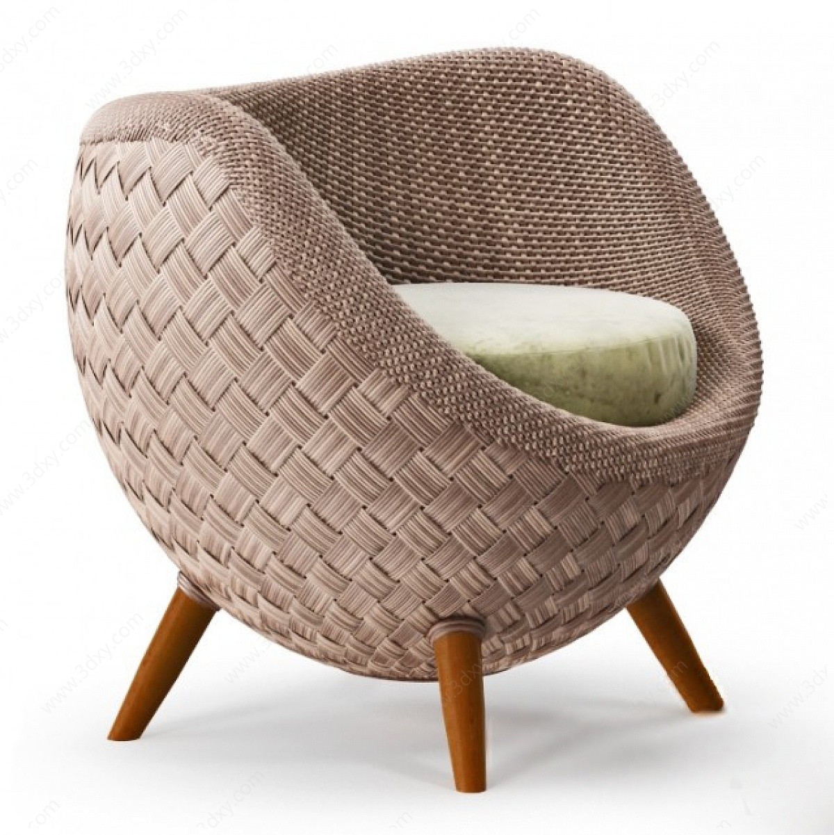 现代休闲蛋壳椅3D模型
