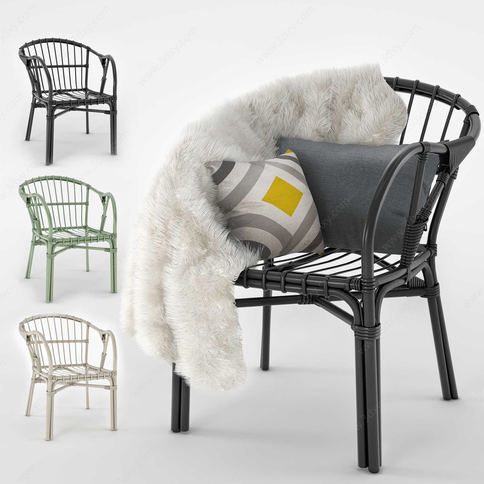 现代休闲单椅3D模型