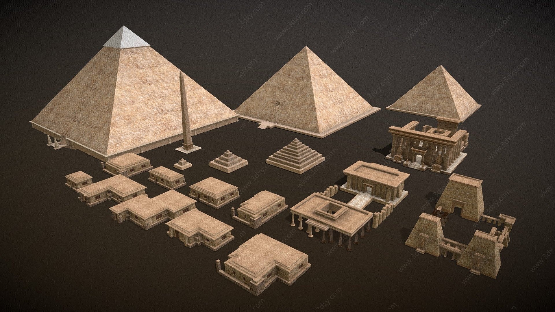 现代金字塔3D模型