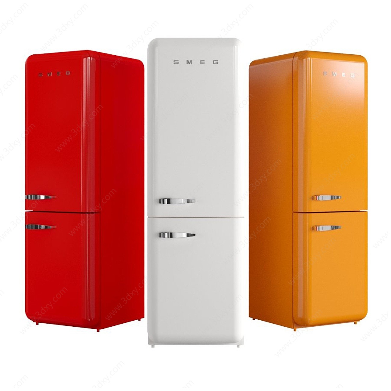 现代冰箱冰柜3D模型