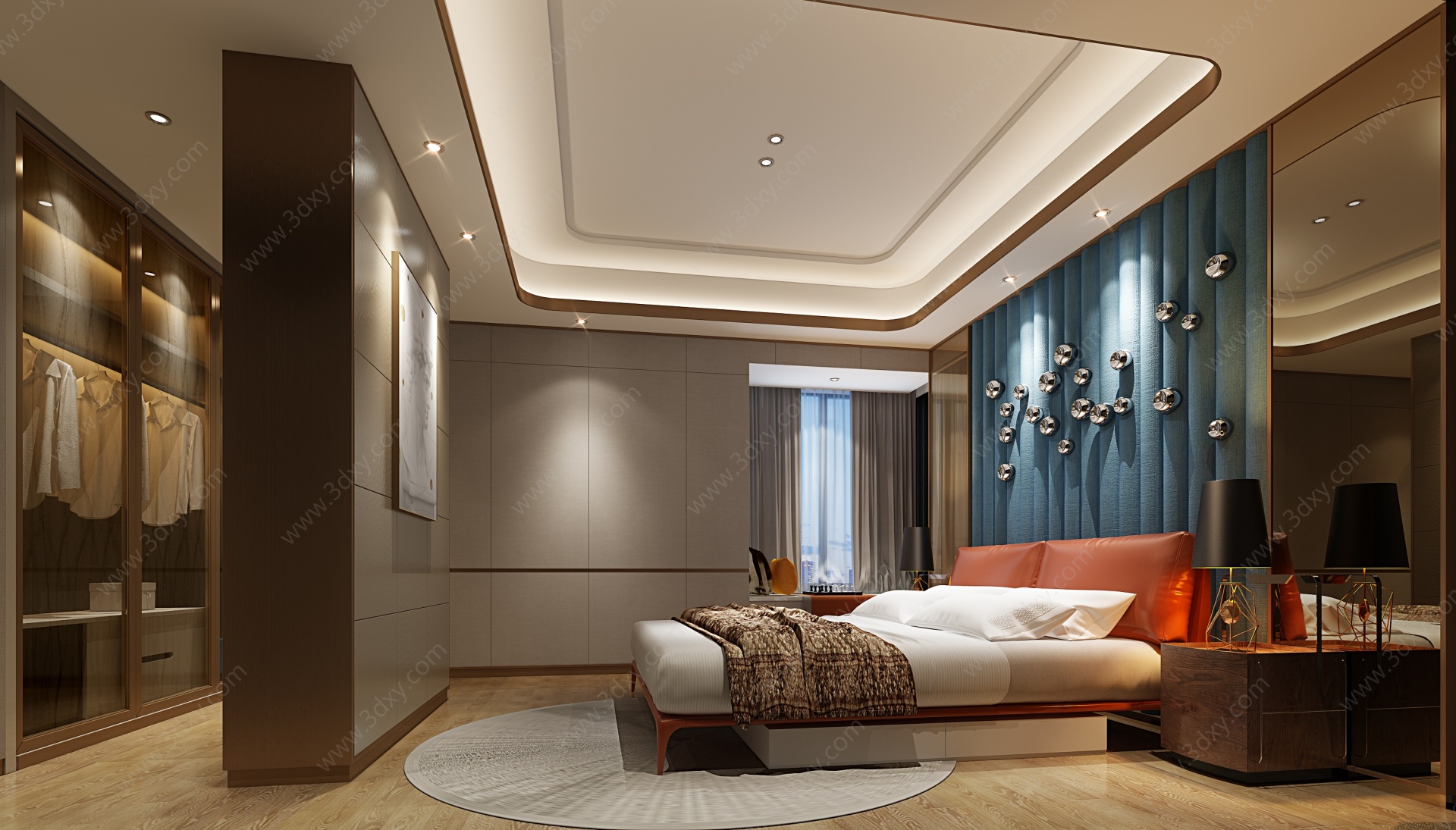 现代经典卧室3D模型