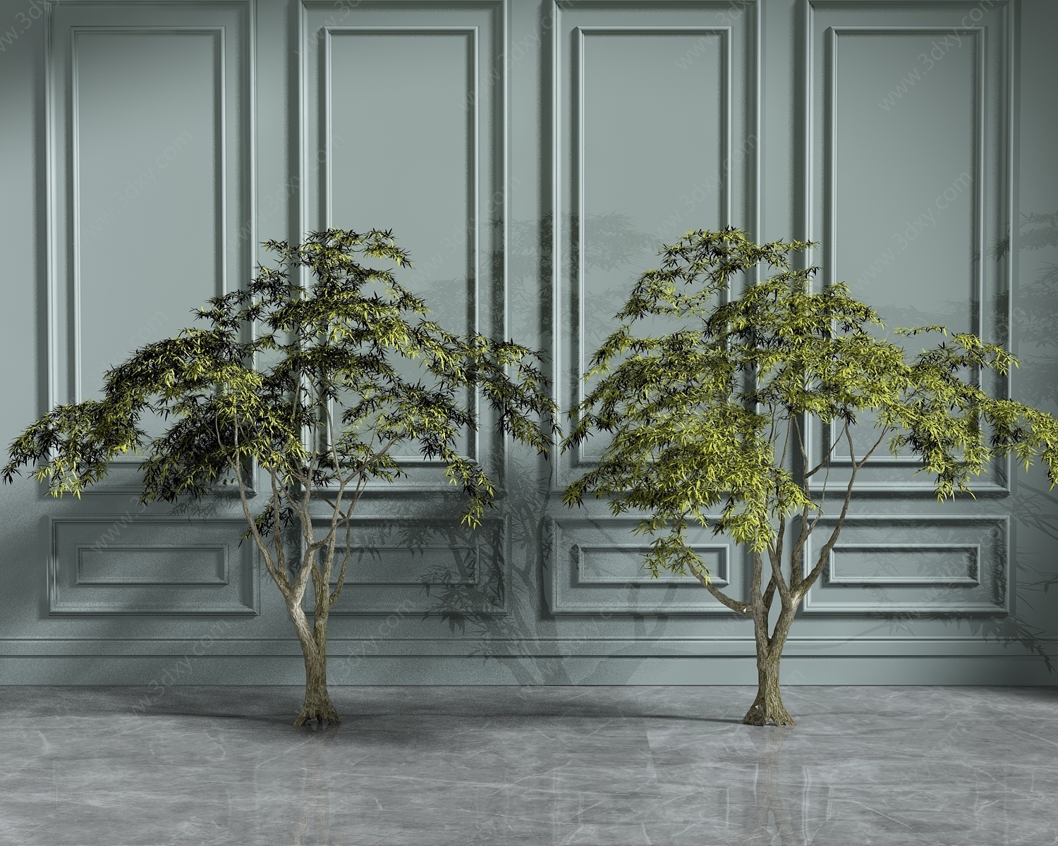 两棵树3D模型