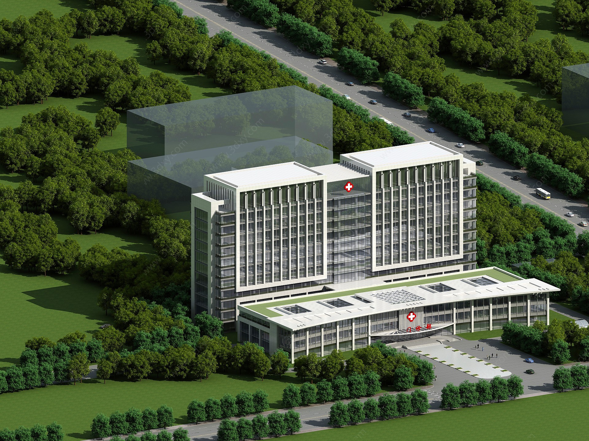医院大楼3D模型
