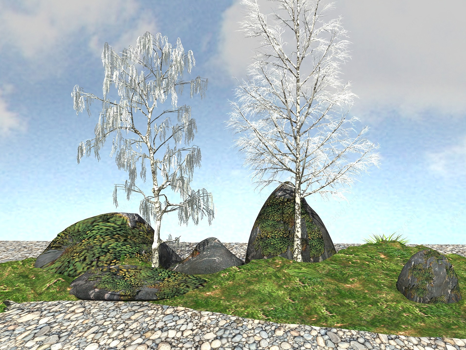 冬天落叶植物3D模型