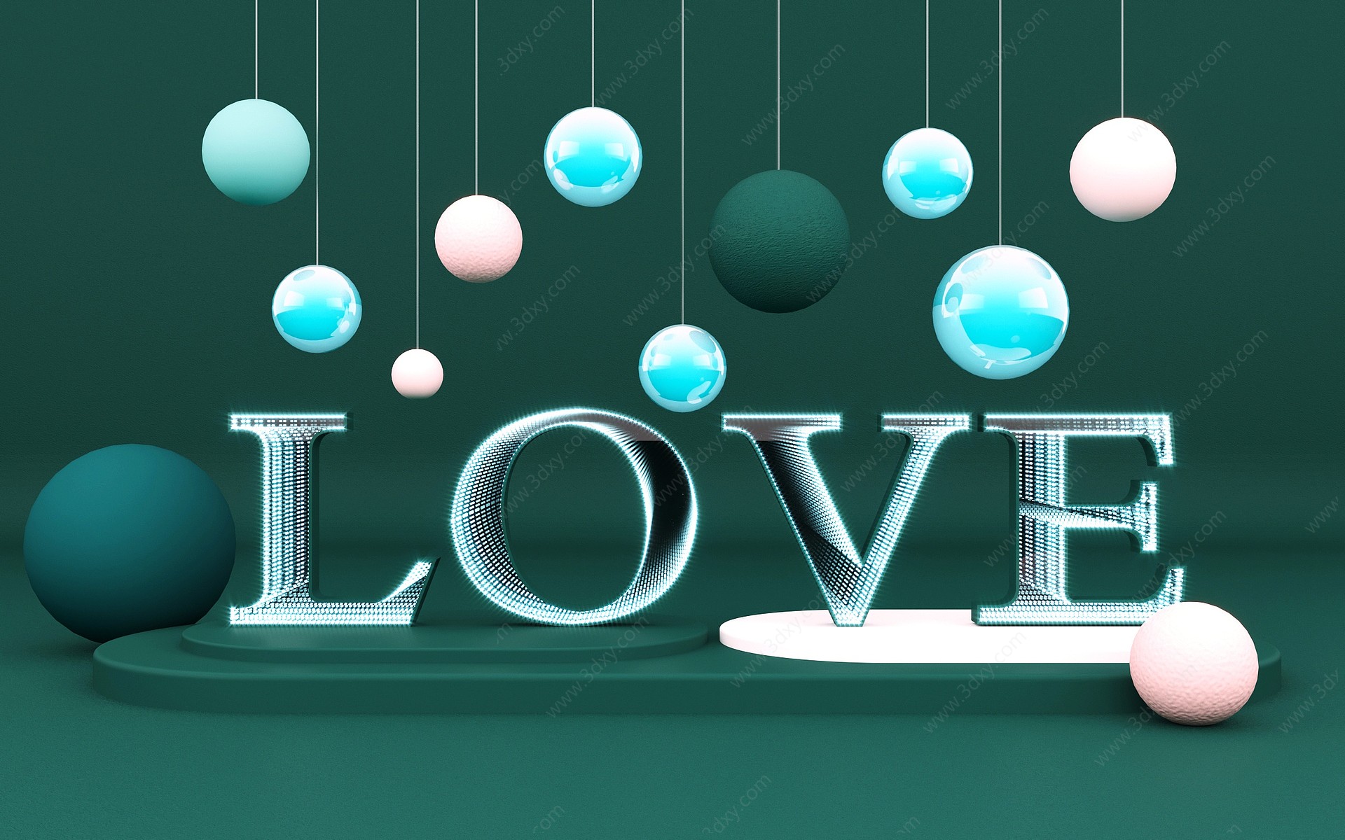 LOVE文字3D模型