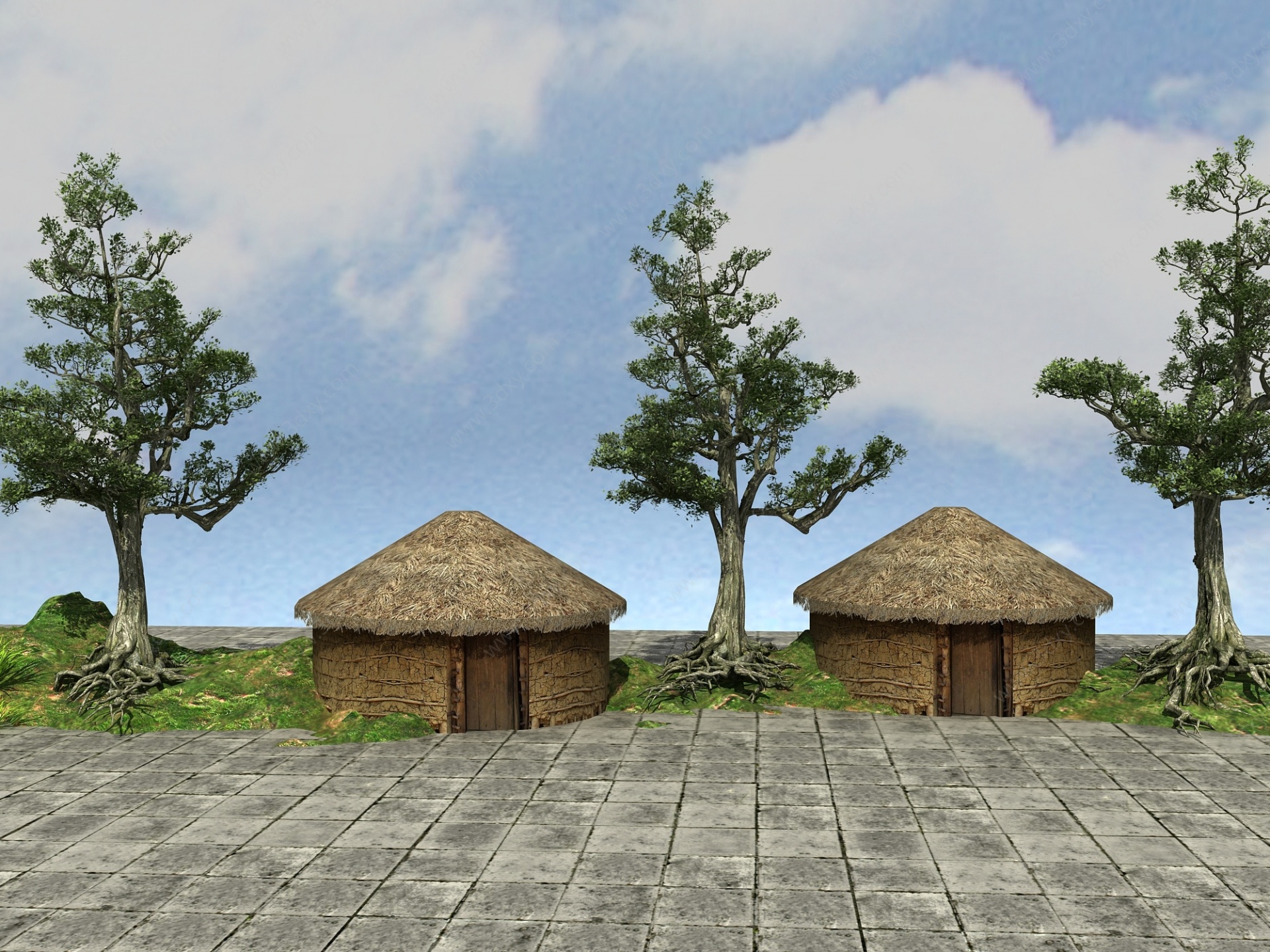 乡村建筑文化建筑3D模型