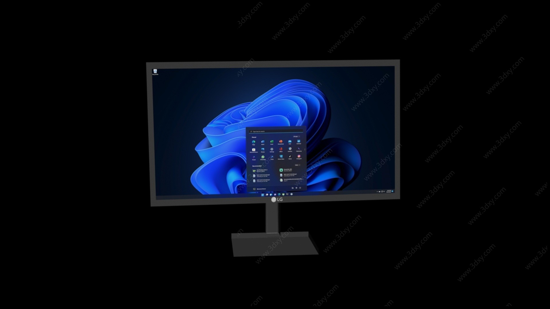 LG电脑显示器3D模型