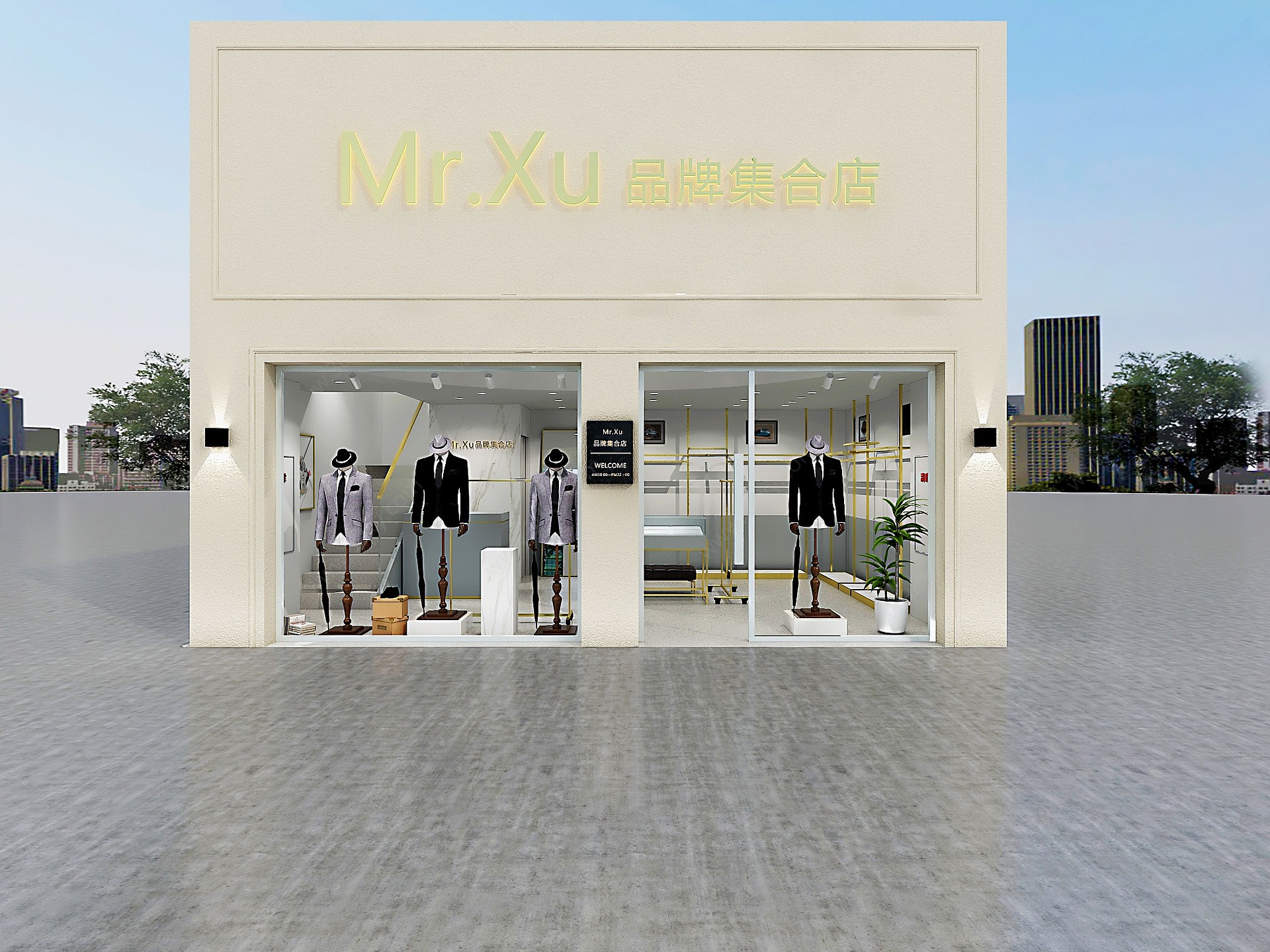 现代男装店3D模型