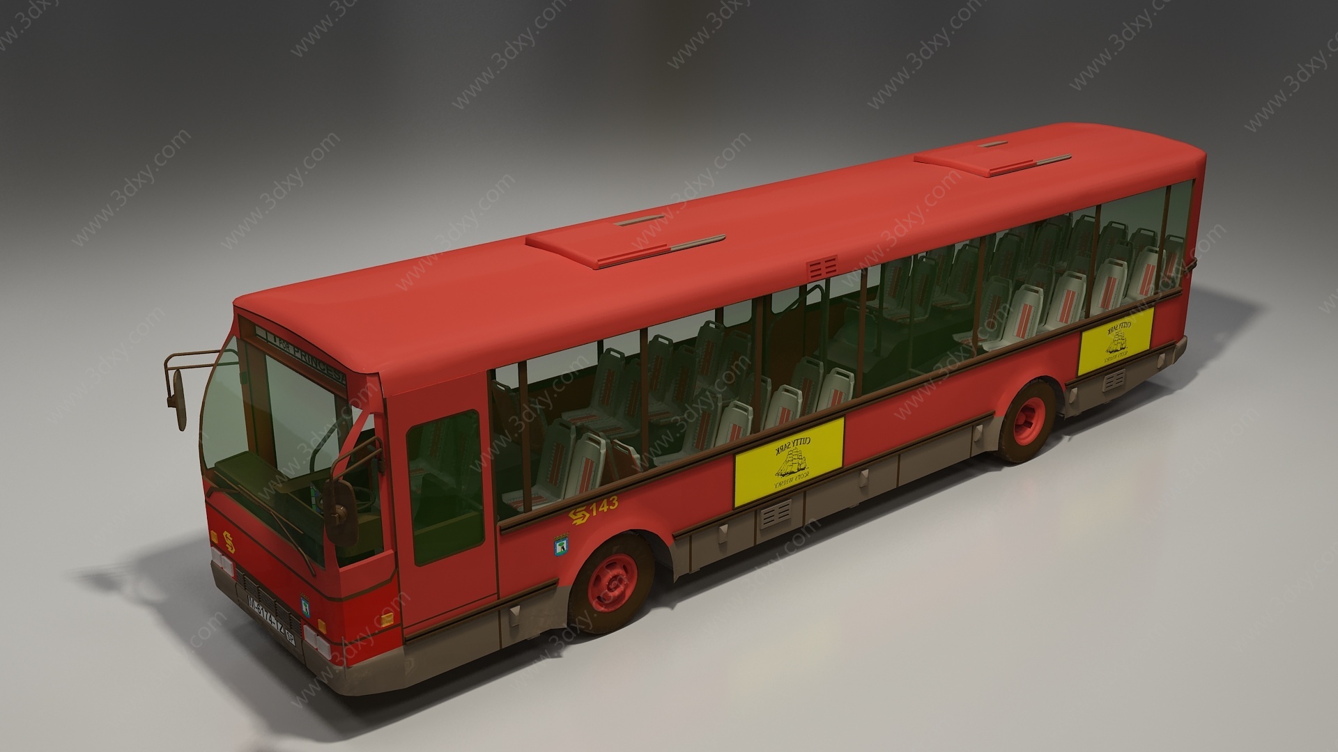 巴士汽车3D模型